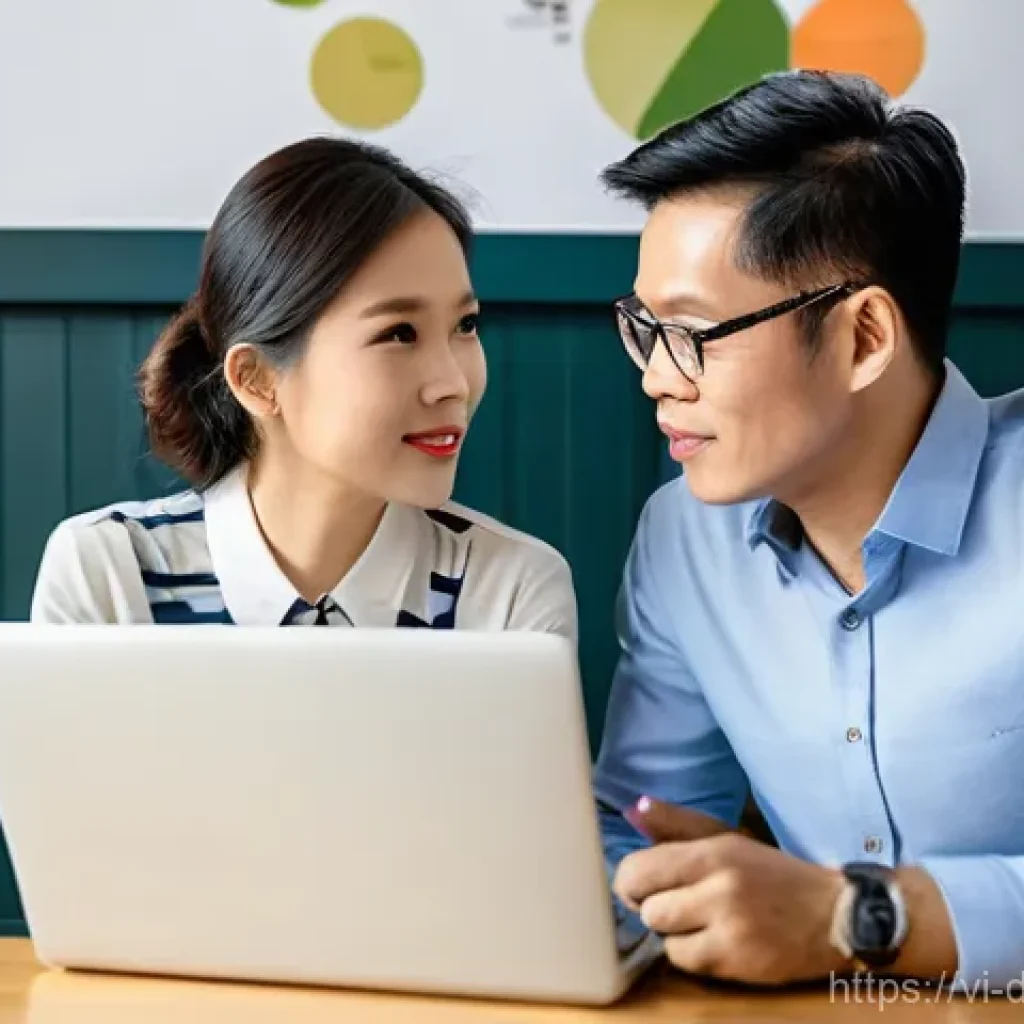 전문가와의 관계 유지의 중요성 - **Prompt:** A Vietnamese young professional woman, in her late 20s, with a determined yet attentive ...