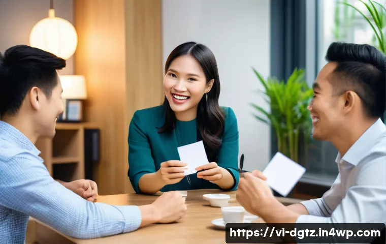 전문가의 경험을 통한 네트워킹 기술 - A professional networking event in a modern Vietnamese office setting, diverse group of businesspeop...